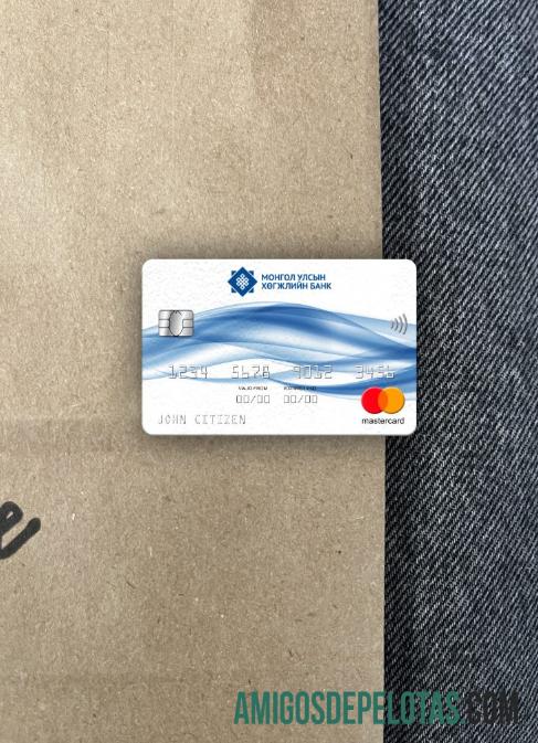 Banco de Desenvolvimento da Mongólia Mastercard Photolook Front amostra